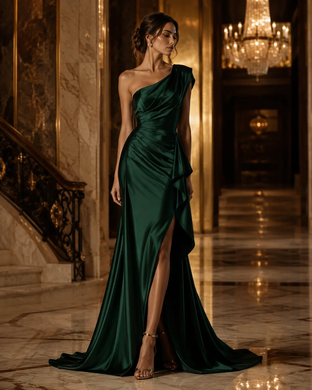 Emerald gala dress direction